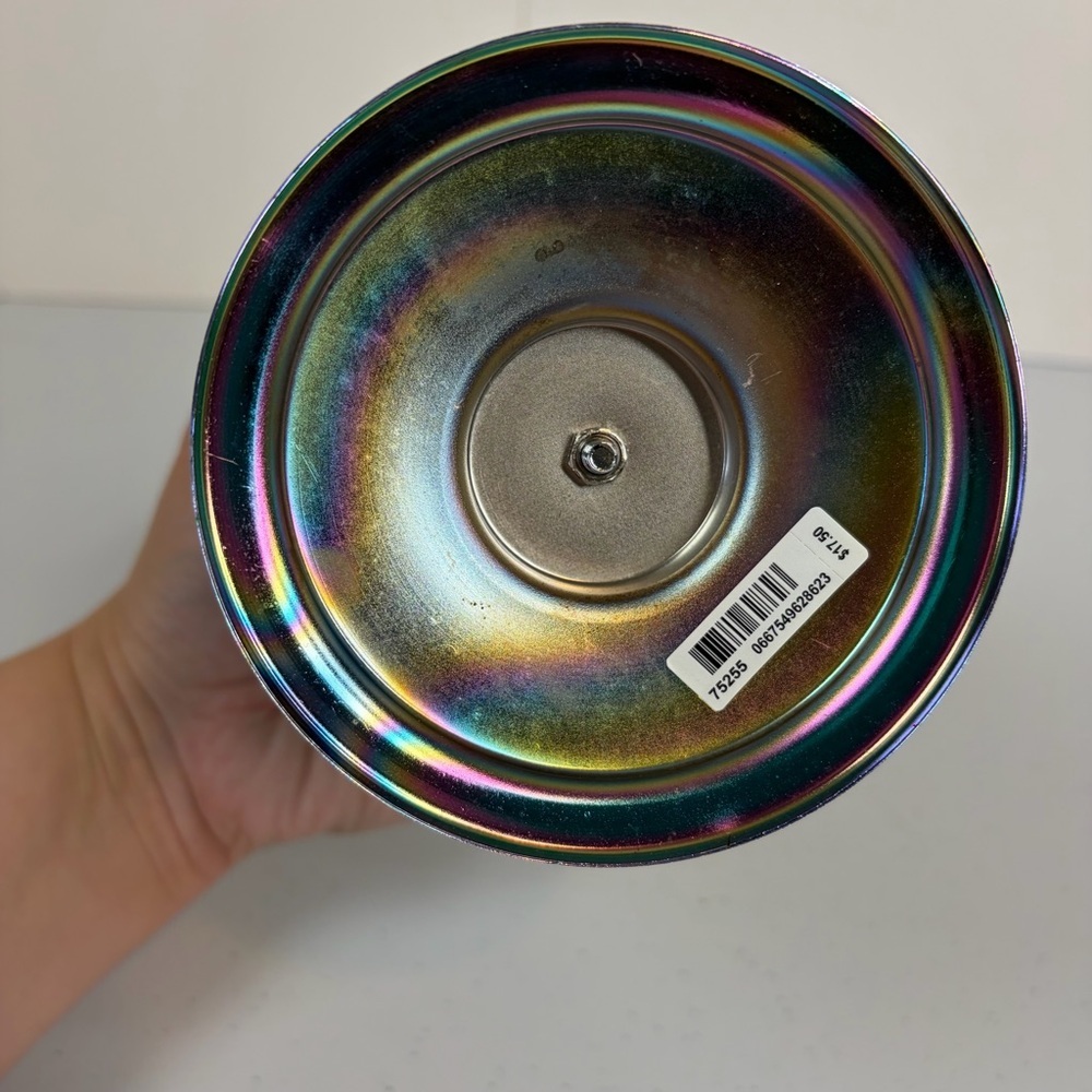 Bath & Body Works You’ve Mermaid My Day Pedestal 3 Wick Candle Holder Iridescent - Picture 6 of 7